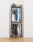 Aluminum Closet Storage System – 2 Hang Bars + 1 Shelf