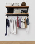 Wall-Mounted Closet Shelves w/ Hanger Bar