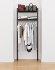 Aluminum Closet Storage System – 1 Hang Bar + 2 Shelves