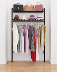 Aluminum Closet Storage System – 1 Hang Bar + 2 Shelves