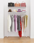Aluminum Closet Storage System – 1 Hang Bar + 2 Shelves