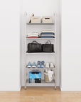 Adjustable Aluminum Closet Shelving – 5 Shelf System
