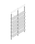 Aluminaire Wood Inspired Floor to Ceiling Shelving Room Divider