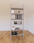 ModShelf Floor to Ceiling Room Divider Shelving with Cabinets
