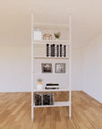 ModShelf Floor to Ceiling Room Divider Shelving with Cabinets