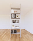 ModShelf Floor to Ceiling Room Divider Shelving with Cabinets