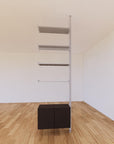 ModShelf Floor to Ceiling Room Divider Shelving with Cabinets
