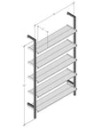 Modular Shelving Units - Aluminum Shelves