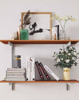 Aluminaire Wood Inspired Wall Mounted Shelving - 2 Shelf