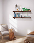 Aluminaire Wood Inspired Wall Mounted Shelving - 2 Shelf
