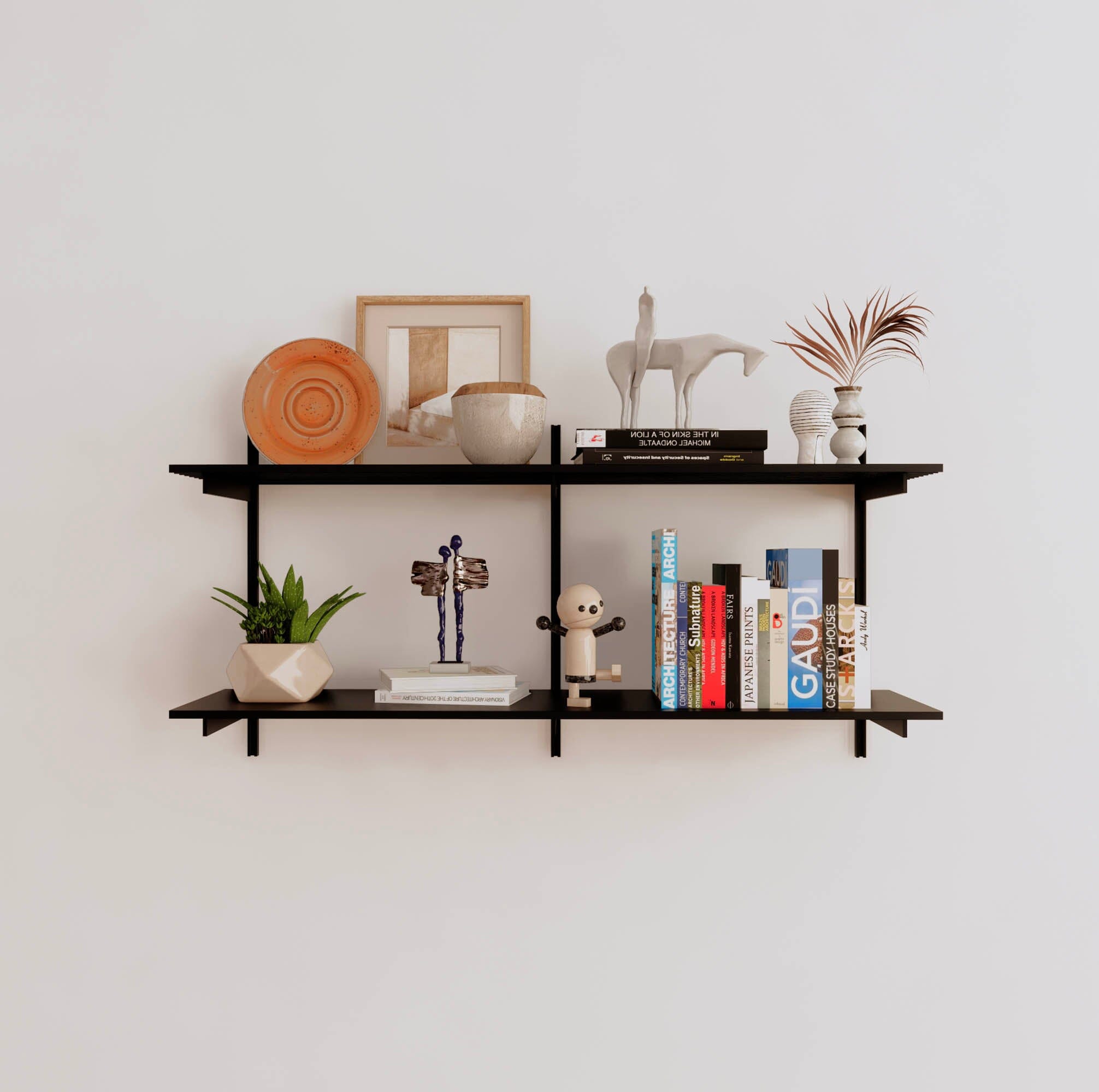 Wall Mounted Shelving Units - 2 Shelf Aluminum