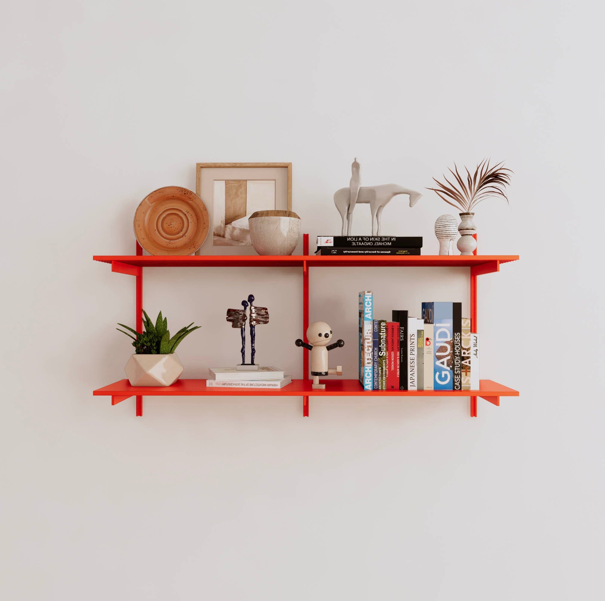 Wall Mounted Shelving Units - 2 Shelf Aluminum