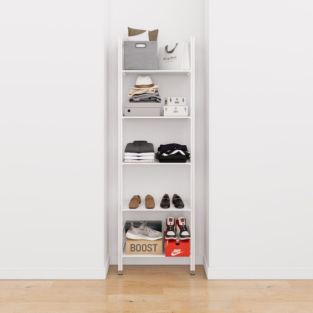 Adjustable Aluminum Closet Shelving – 5 Shelf System