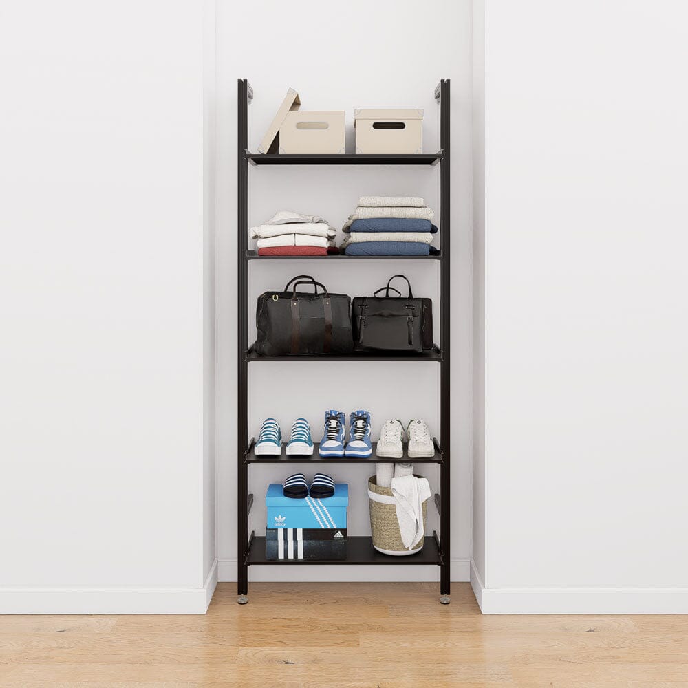 Adjustable Aluminum Closet Shelving – 5 Shelf System