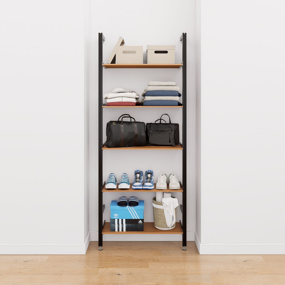 Adjustable Aluminum Closet Shelving – 5 Shelf System