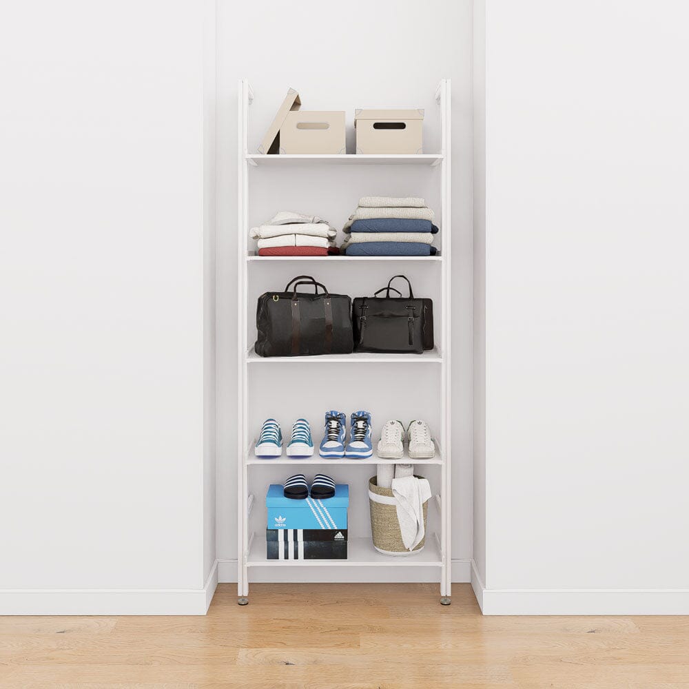 Adjustable Aluminum Closet Shelving – 5 Shelf System