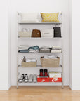 Adjustable Aluminum Closet Shelving – 5 Shelf System