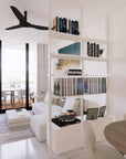 ModShelf Floor to Ceiling Room Divider Shelving with Cabinets