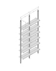 Aluminaire Wood Inspired Floor to Ceiling Shelving Room Divider