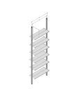 Aluminaire Wood Inspired Floor to Ceiling Shelving Room Divider