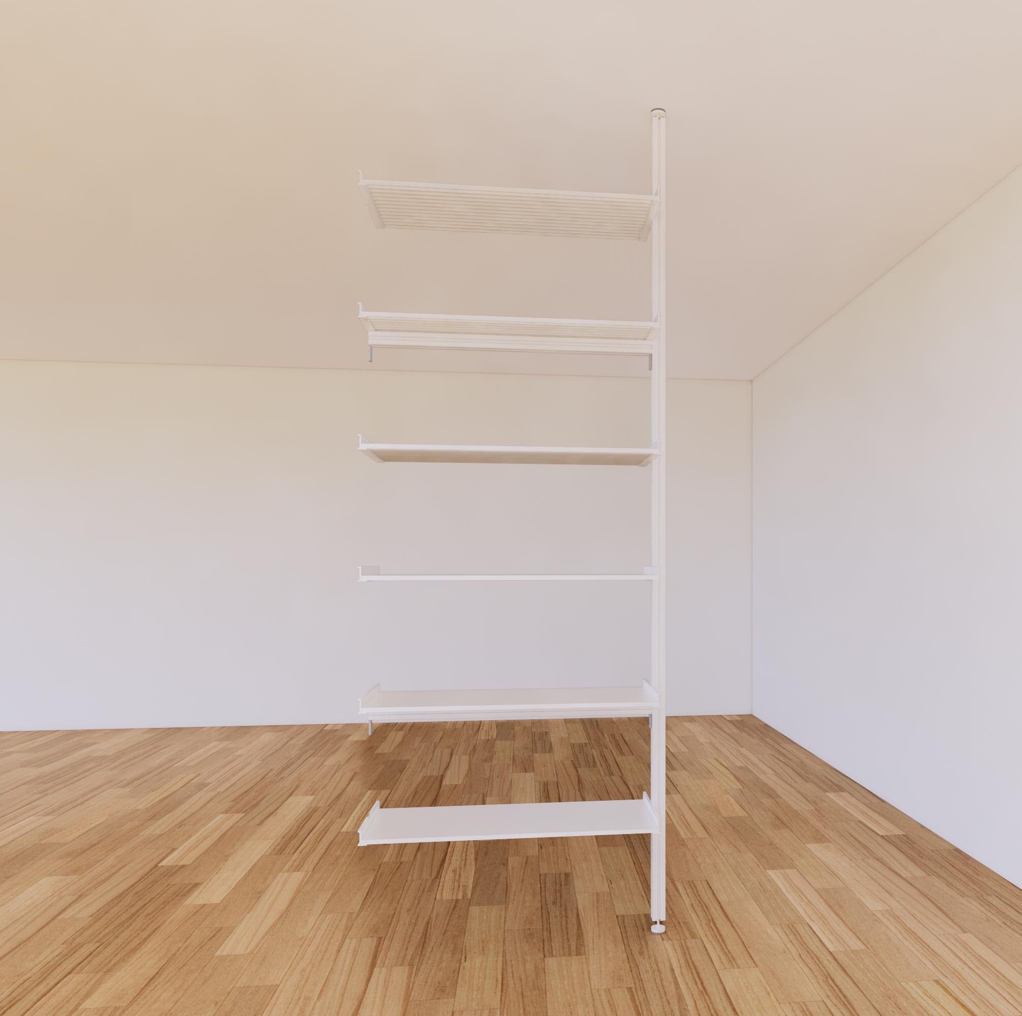 ModShelf Floor to Ceiling Room Divider Shelving with Cabinets