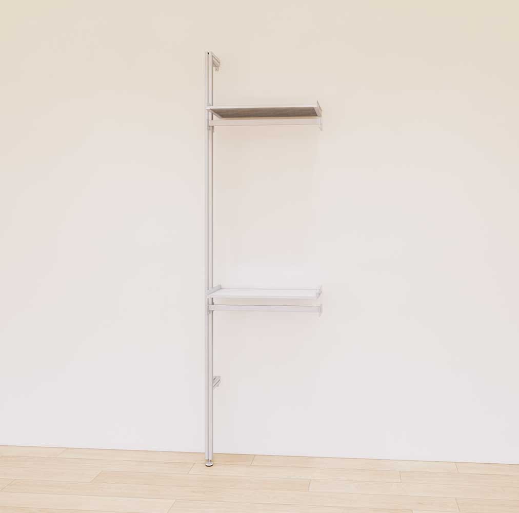 Retail Display Shelving with 2 Shelves +  2 Hanger Bars