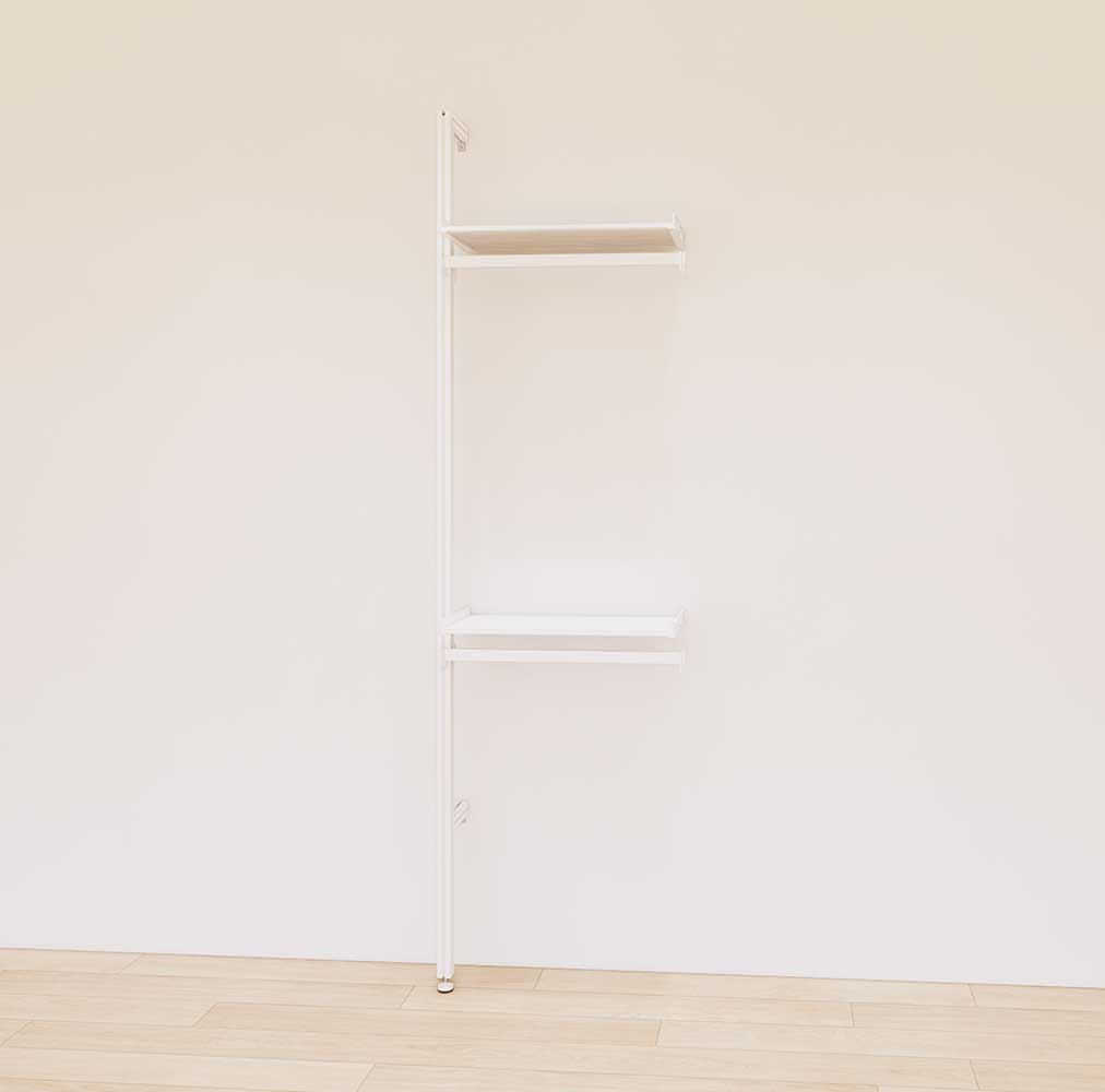 Retail Display Shelving with 2 Shelves +  2 Hanger Bars