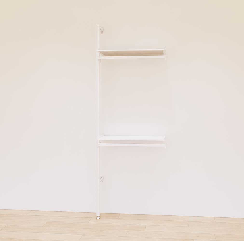 Retail Display Shelving with 2 Shelves +  2 Hanger Bars