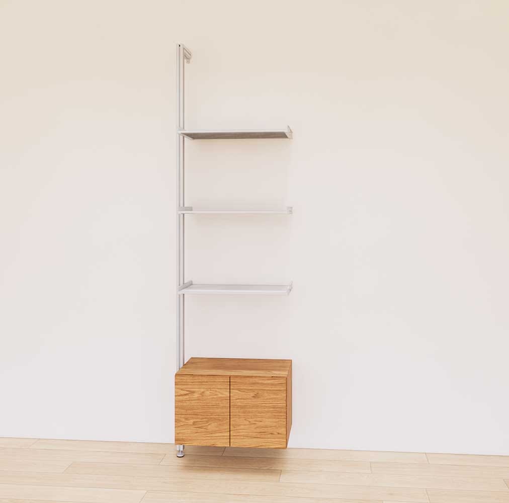Retail Display Shelving with Base Cabinets