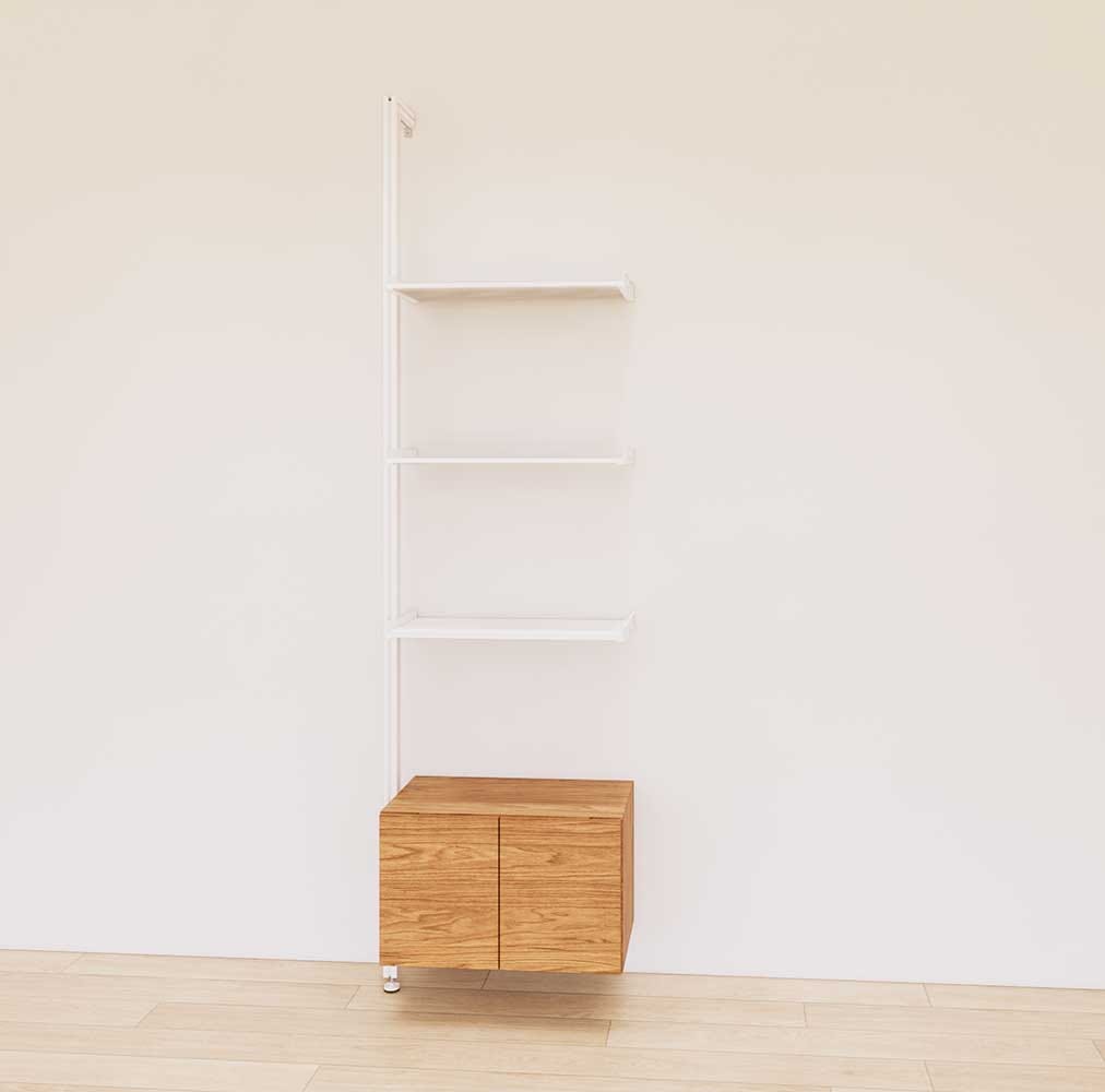Retail Display Shelving with Base Cabinets