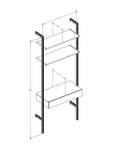 31" Desk Option with Shelves