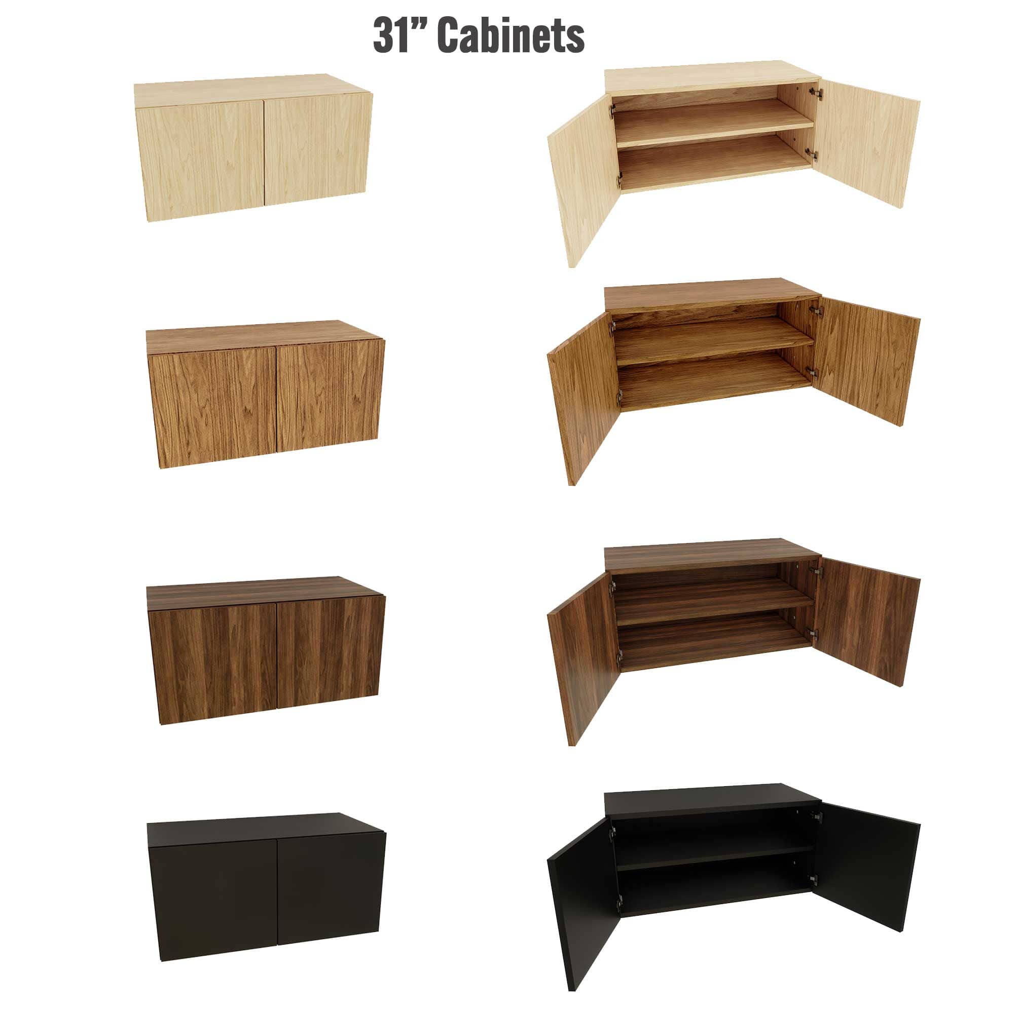 ModShelf Floor to Ceiling Room Divider Shelving with Cabinets
