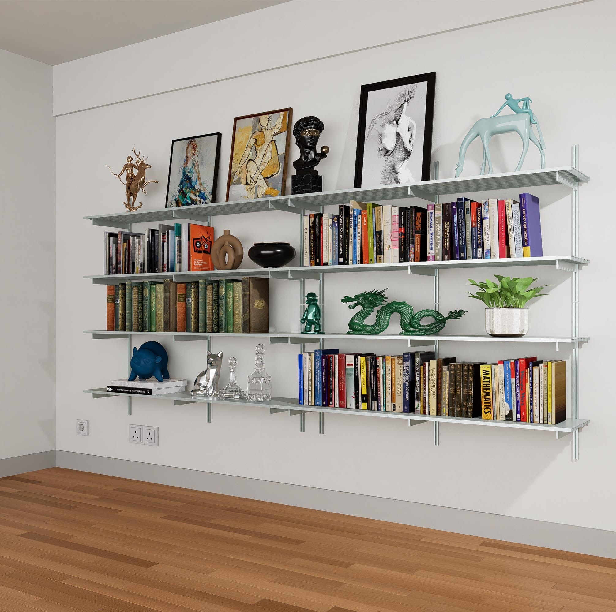 Wall Mounted Shelving Units - 3 Shelf Aluminum
