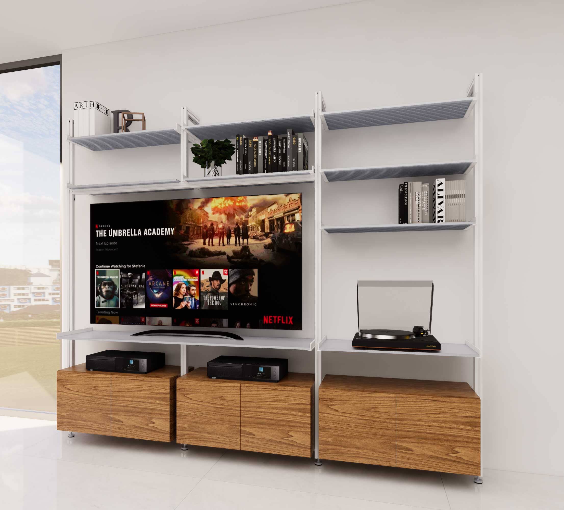 Customizable Media Unit for 50-65&quot; TVs