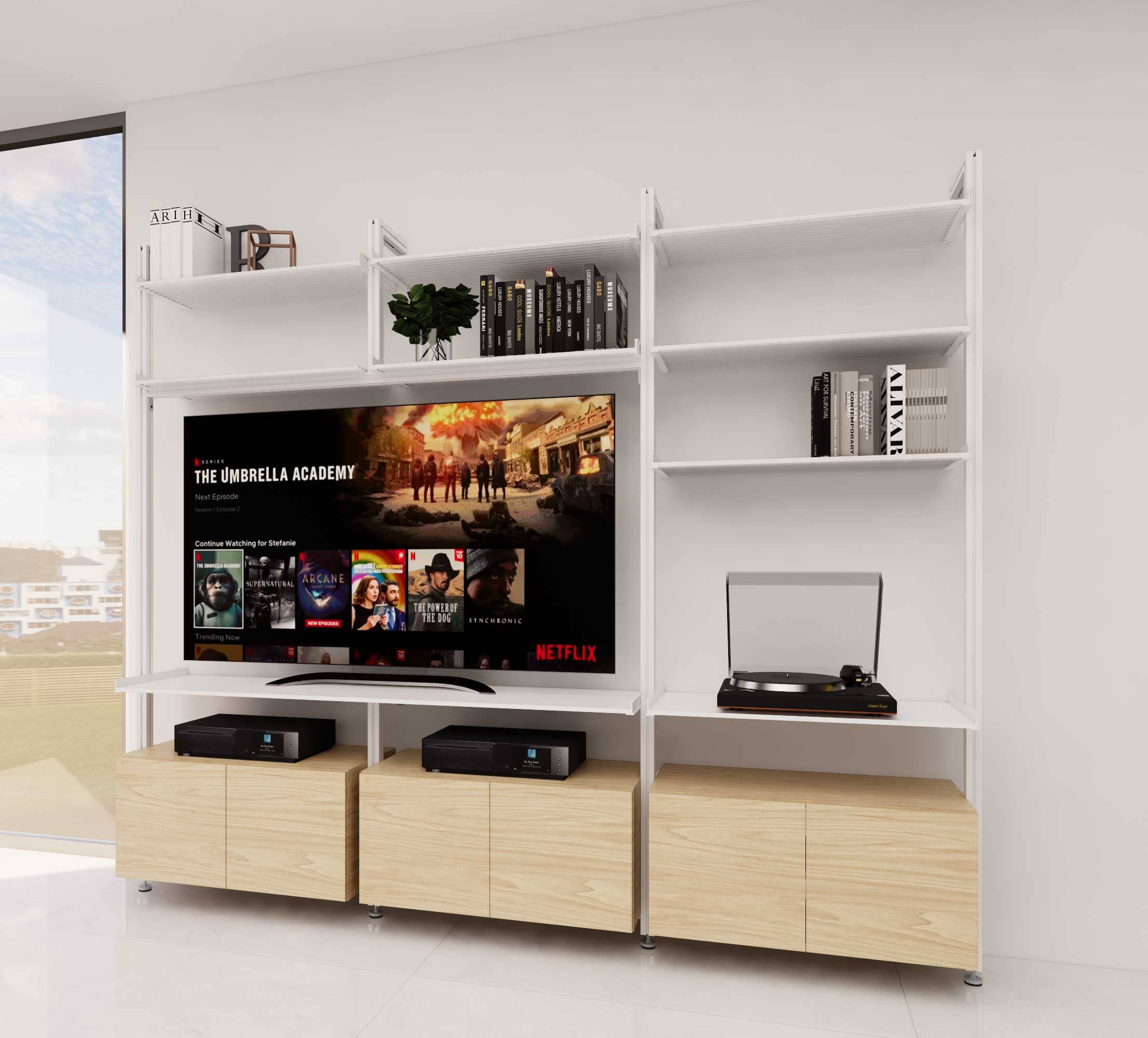 Customizable Media Unit for 50-65&quot; TVs