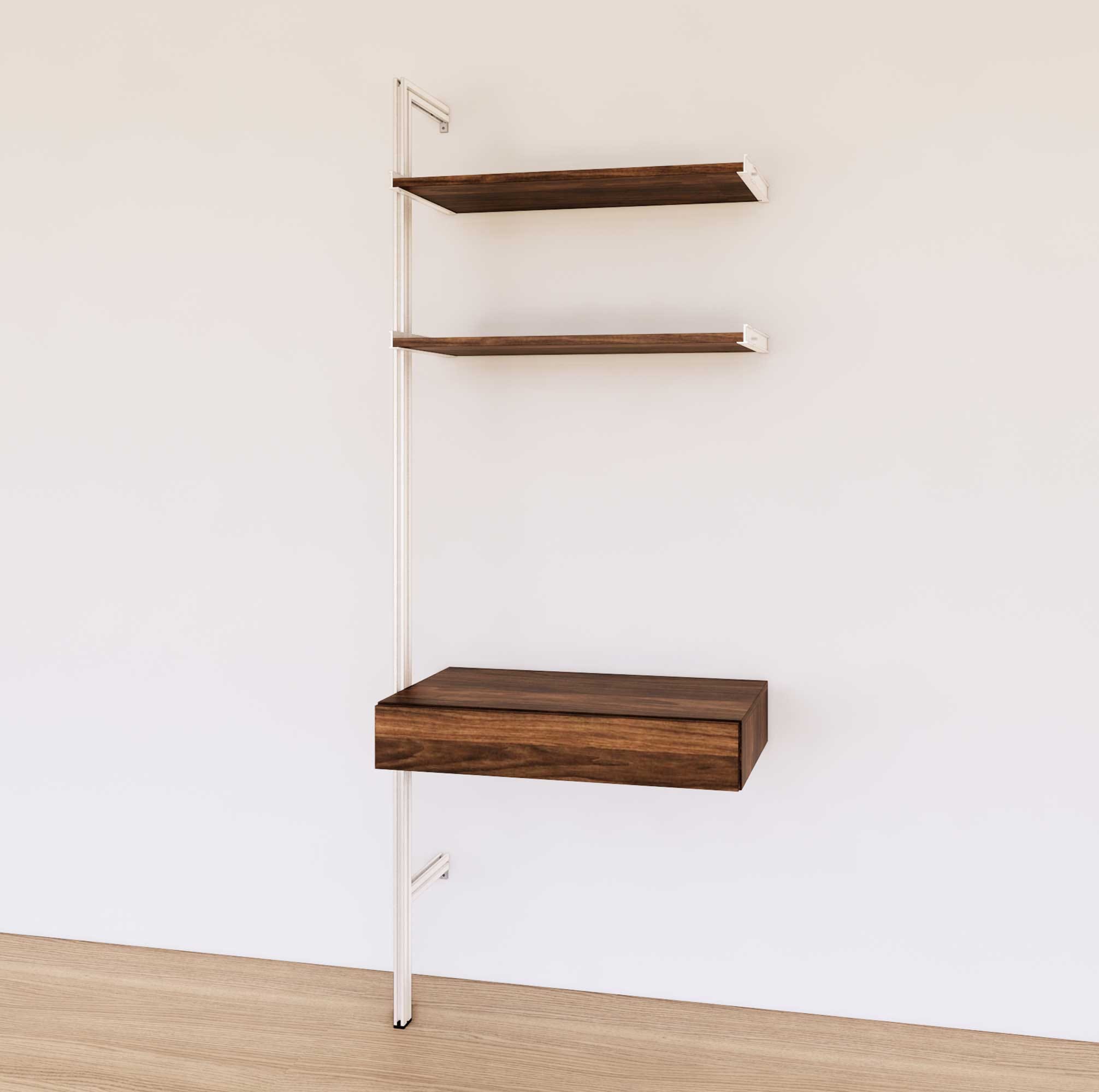 31&quot; Desk Option + Shelves Add On