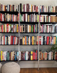 Customizable wall-mounted shelving system with sleek modern design.